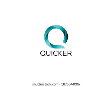 Abstract Quicker Q logo design Template