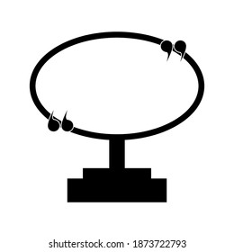 Abstract quote for text in the form of a stand, black on a white background, sign for design, vector illustration