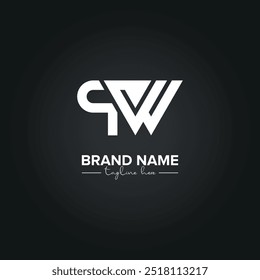 Abstrato QW WQ Letras Monograma Logo Design. Modelo de vetor inicial.