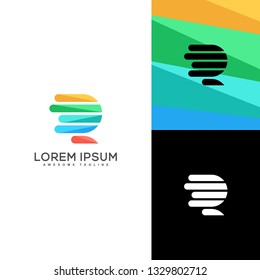 Abstract R colorful Concept illustration vector Design template. Suitable for Creative Industry, Multimedia, entertainment, Educations, Shop, and any related business