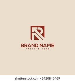 Abstract R letter arrow vector icon logo element.