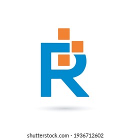 Resumen de la plantilla de vector de diseño de logotipo de letra R