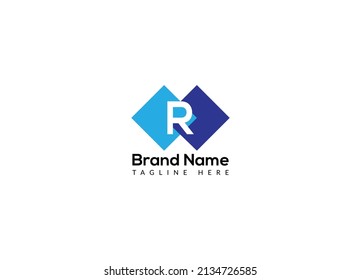 Abstract R letter modern initial lettermarks logo design