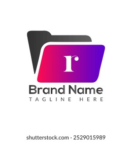 Abstract R letter modern initial lettermarks logo design	