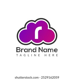Abstract R letter modern initial lettermarks logo design	
