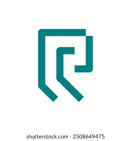 Diseño Abstractas del Vector de la letra de R: Concepto moderno y minimalista del logotipo