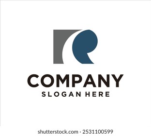 Abstract R logo design featuring road street symbol