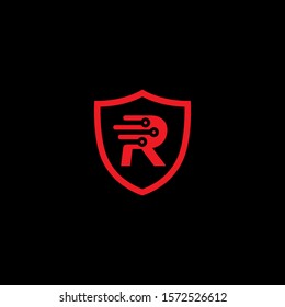 abstract r logo , r network logo in the shields