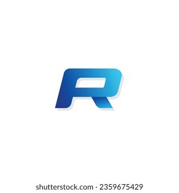 Abstract R logo, R sign clean minimalistic creative modern R symbol for businesses branding R icon vector