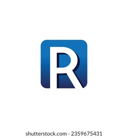 Abstraktes R-Logo, R-Zeichen sauberes minimalistisches, kreatives und modernes R-Symbol für Unternehmen, die R-Symbol-Vektorgrafik markieren