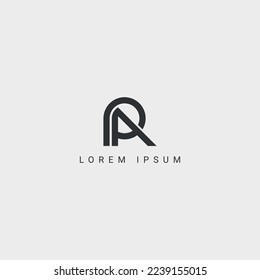 Abstract RA, AR Letters Logo Initial Based Monogram Icon Vector.