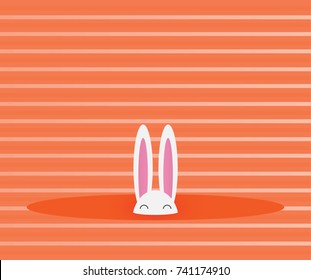 Abstract rabbit icon with striped pattern wallpaper - Illustration,vector,Rabbit - Animal, Animal, Easter, Sign,Painted Image, animal body part,ear rabbit, Abstract, Art, Art And Craft