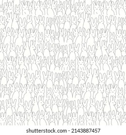 abstract rabbits drawn pattern background
