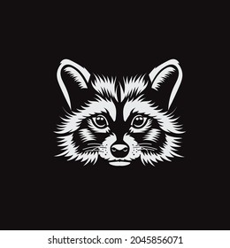 abstract raccoons head vector illustration 