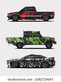 Abstract Race car wrap  design graphics