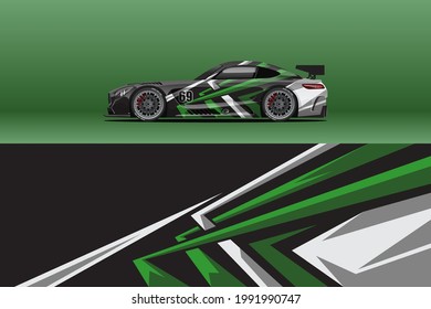 Abstract Race car wrap sticker design and sports background for daily use racing livery or car vinyl stickers
