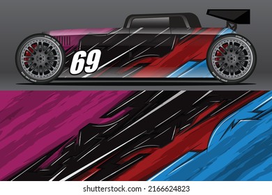 Abstract Race car wrap sticker design and sports background for daily use racing livery or car vinyl stickers