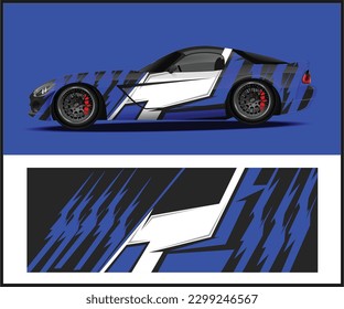 Resumen Diseño de pegatinas de ajuste de coches de carrera y antecedentes deportivos