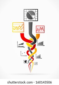 Abstract race vector illustration with concept infographics 