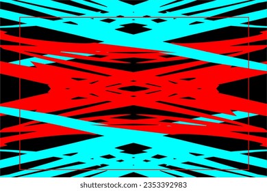 Abstract racing background design with a unique pattern of stripes and a mix of bright colors