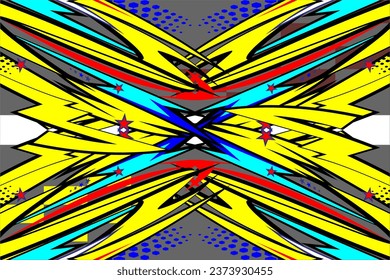 abstract racing background design with a unique line pattern and a combination of bright and cool colors. suitable for your background design