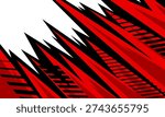 Abstract Racing Background with Sharp Red and Black Spikes Pattern