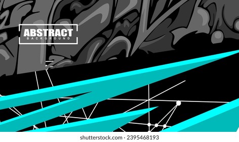 Abstract Racing Background Stripes  Gray white blue and black Free Vector