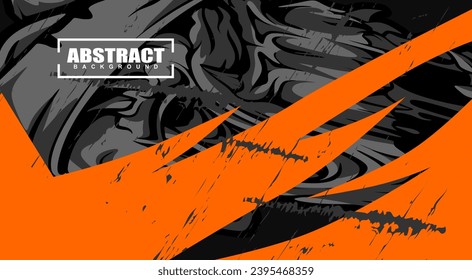 Abstract Racing Background Stripes  Gray orange and black Free Vector