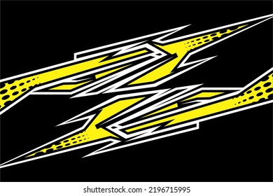 abstract racing background, vector racing background design with a unique pattern of stripes and bright colors. suitable for your racing design and car wrap with black background