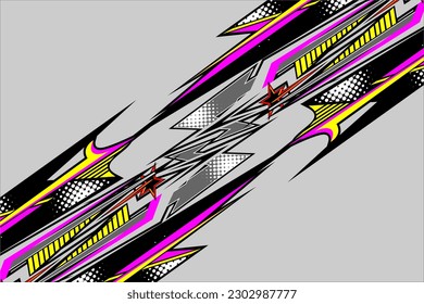 abstract racing background vector design with a unique stripe pattern and with a combination of bright colors such as gray, pink, black and others with a star effect