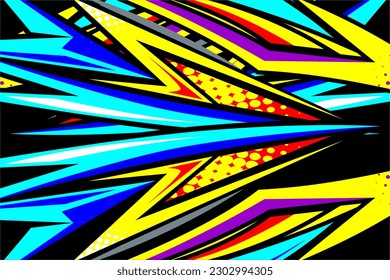 abstract racing background vector design with a unique stripe pattern and a mix of bright colors and a unique effect