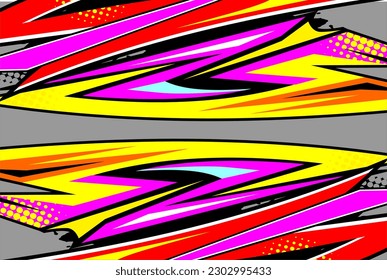 Abstract racing background vector design with a unique striped pattern and a mix of bright colors like pink and with a unique effect