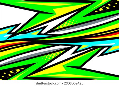Abstract racing background vector design with a unique stripe pattern and a blend of bright colors like green and with a unique effect