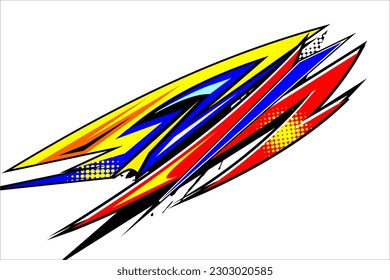 abstract racing background vector design with a unique stripe pattern and a mix of bright colors with an interesting effect