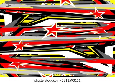 abstract racing background vector design with a unique line pattern and a mix of bright colors, like red, blue, yellow, suitable for your wrapping design