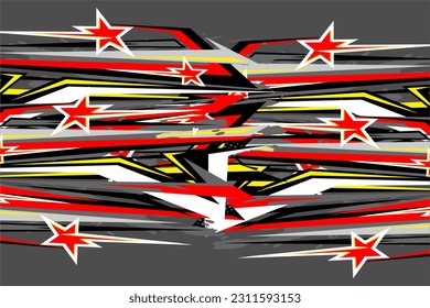 abstract racing background vector design with a unique line pattern and a mix of bright colors, like red, blue, yellow, suitable for your wrapping design
