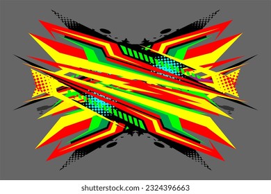 Abstract racing background vector design with a unique pattern of lines and a cool effect. bright color combination