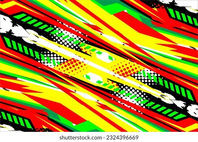 Abstract racing background vector design with a unique pattern of lines and a cool effect. bright color combination