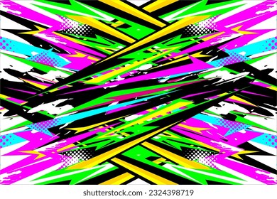 Abstract racing background vector design with a unique pattern of lines and a cool effect. a mix of bright colors like white, blue and others with star and spot effects