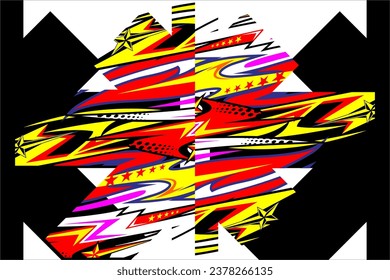 Abstract racing background vector design with a unique line pattern and a combination of bright colors. Suitable for your racing design