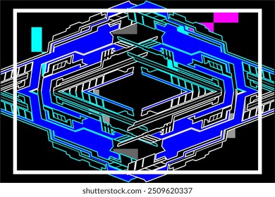 Abstract racing background vector design with unique line patterns and bright colors