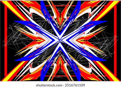 abstract racing background vector design with unique line patterns and bright colors