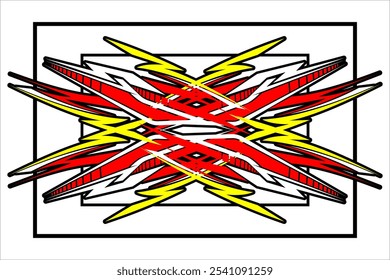 Diseño Abstractas del Vector del fondo de las carreras, abrigo del coche, etiqueta de las carreras con los patrones únicos de la línea y los colores brillantes, mi propio trabajo, no AI generado