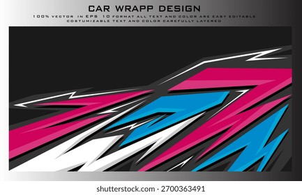 Abstract Racing Car Wrap Design Moderno carro de corrida livery
