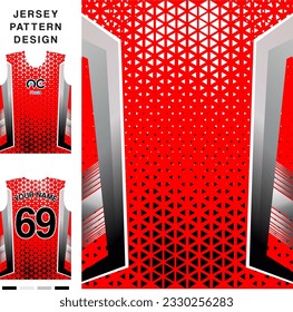 Abstract racing concept vector jersey pattern template for printing or sublimation sports uniforms football volleyball basketball e-sports cycling and fishing Free Vector.