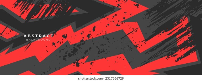 Abstract racing design concept. Geometric red grey pattern vector illustration