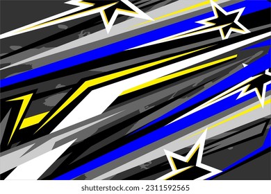 Abstract racing design vector background with a unique line pattern and a mix of bright colors, perfect for your wrapping design