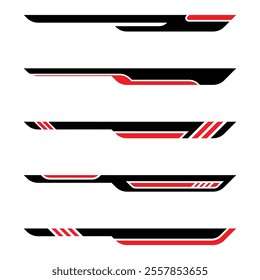 Abstract Racing Geometric Stripes Car Body Wrap Vinyl Stickers Collection