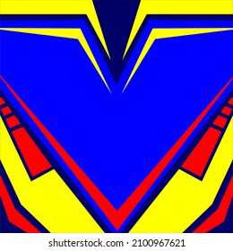 abstract racing graphic background template,blue yellow red