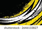 Abstract Racing Graphic with Dynamic Curves and Splatter Effects